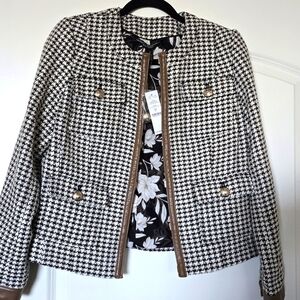 WHBM Houndstooth Suit Jacket NWT